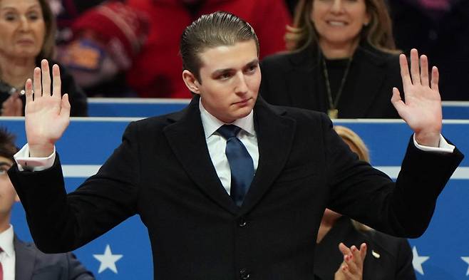 도널드 트럼프 미국 대통령의 3남 2녀 중 막내인 배런 트럼프. 뉴시스