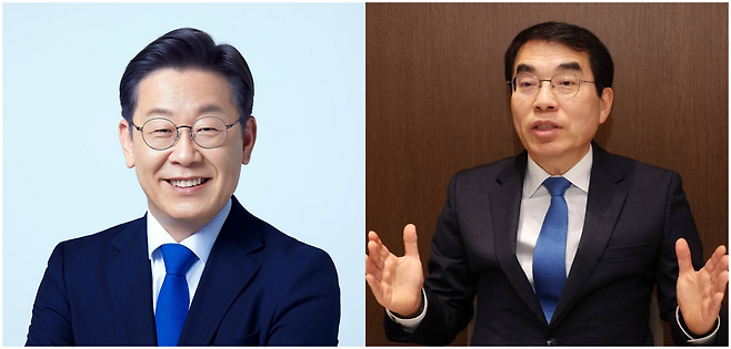 이재명 대통령(왼쪽)과 양기대 전 국회의원(오른쪽)