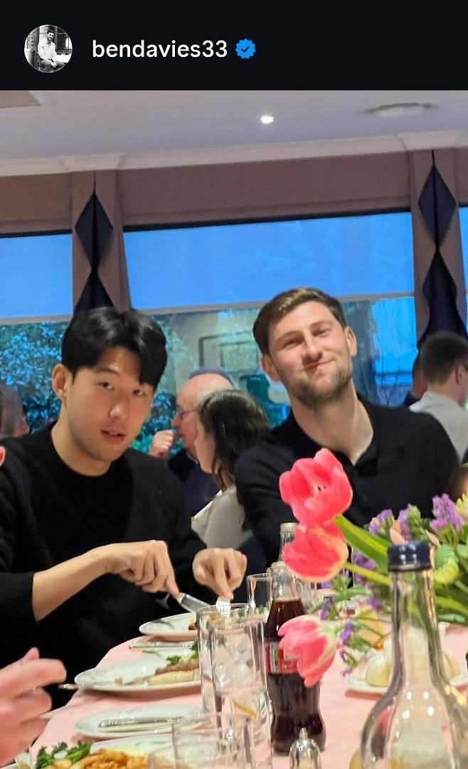 손흥민과 벤 데이비스는 토트넘에서 가장 두터운 우정을 자랑했다. 사진출처｜벤 데이비스 인스타그램