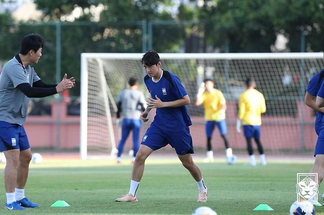 축구 국가대표팀 수비수 김지수. /사진=대한축구협회 제공