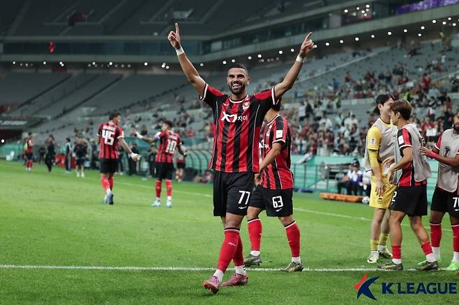 득점 후 기뻐하는 루카스 [한국프로축구연맹 제공. 재판매 및 DB 금지]