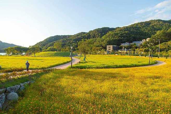 ▲ 안성 금광호수 수석정 수변화원 /사진제공=경기관광공사