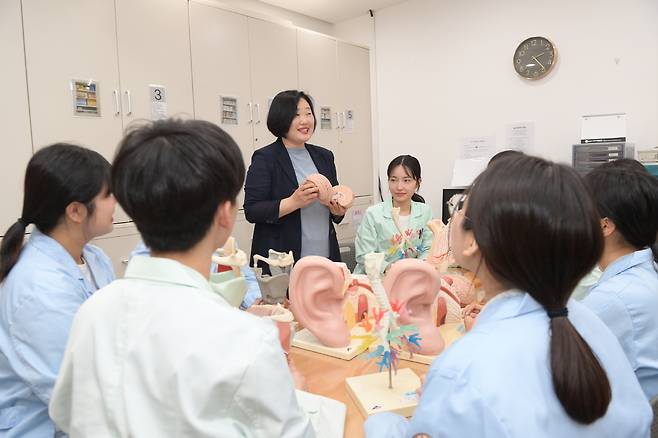 언어치료학과 수업 모습./대구보건대 제공