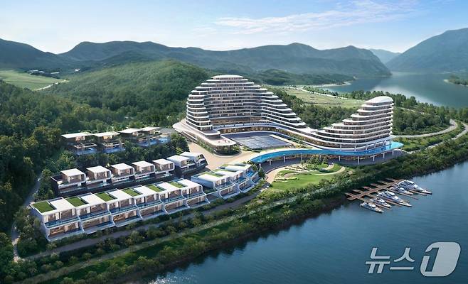 춘천 두산연수원 부지 내 숙박시설 조감도.(춘천시 제공, 재판매 및 DB금지)