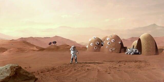 아이콘이 NASA 3D 프린팅 우주 정착지 챌린지에 참여해 만든 화성 서식지의 상상도 (사진= Logan Architecture)