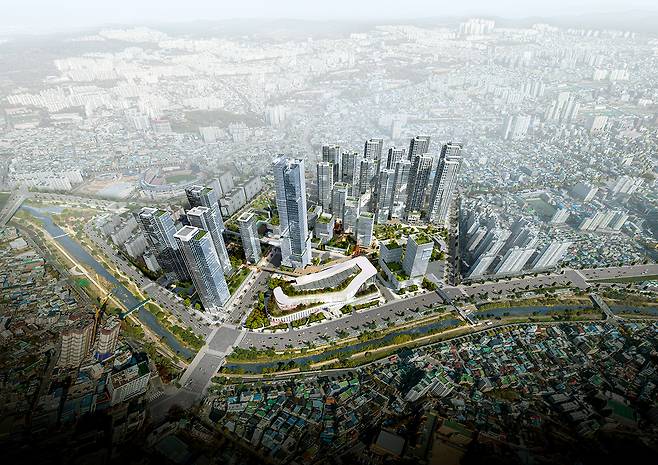 광주 옛 방직공장 터 주상복합 개발 사업 조감도 (사진 출처: 광주광역시)