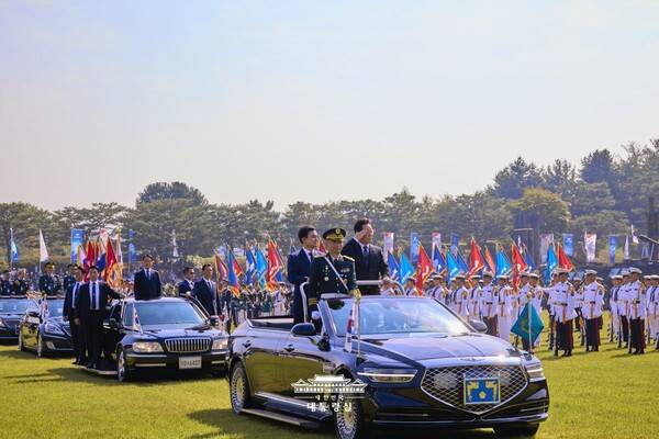 ▲이재명 대통령의 국군의날 행사 참석 모습. 사진=대통령실