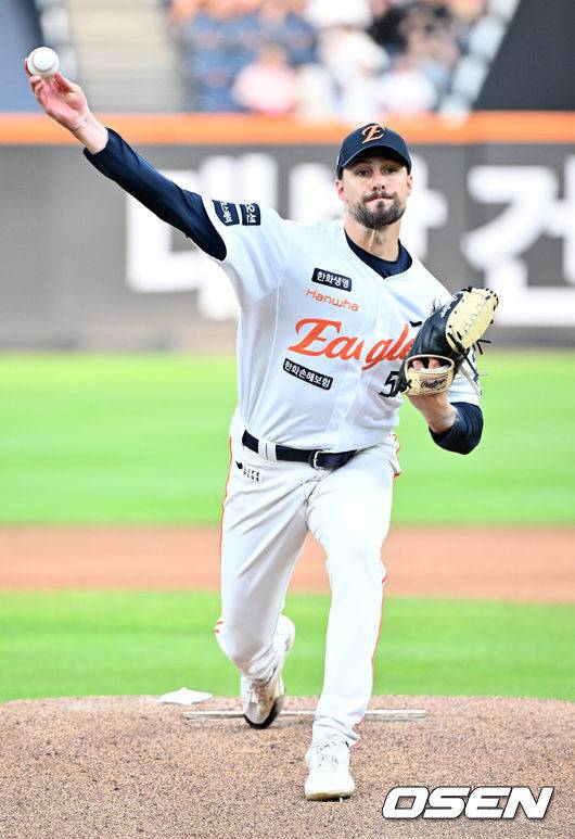 [OSEN=민경훈 기자] 한화 라이언 와이스. 2025.08.07 / rumi@osen.co.kr