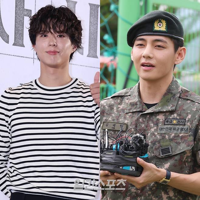 왼쪽부터 박보검, 뷔. (사진=IS포토)