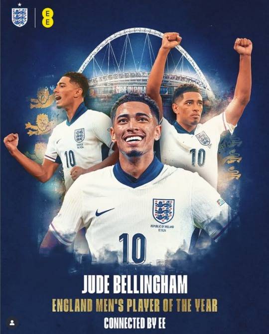 잉글랜드 올해의 남자 선수에 뽑힌 벨링엄. 사진[연합뉴스]