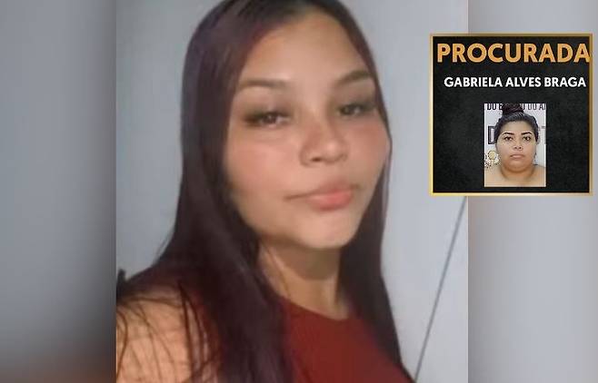 (알리네 타이아네와 여동생 가브리엘라 알베스 브라가(우측 상단 작은 박스). Amazonas Atual 갈무리)