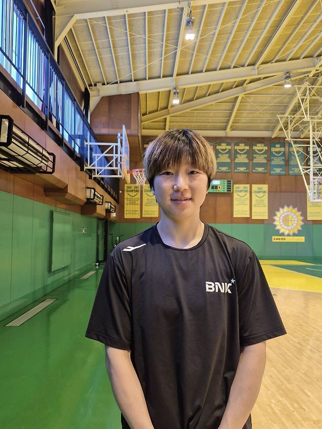 지난 1일부터 일본 지바현 가시와시에서 전지훈련 중인 안혜지. 사진 | WKBL