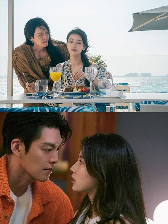 배우 김우빈(왼쪽)과 수지가 출연하는 '다 이루어질지니'는 3일 넷플릭스를 통해 전편 공개된다. /넷플릭스