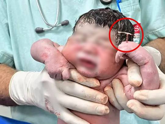 브라질의 한 여성이 피임기구인 자궁 내 장치(IUD)를 시술 받고 아이를 임신했다. 무사히 태어난 아기와 뱃 속에 함께 있던 IUD. 사진=나탈리아 로드리게스 인스타그램 캡쳐