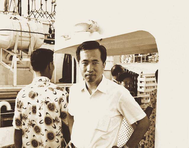 1969년 제31동원호 출어식에 참석한 김재철 동원그룹 명예회장. 동원그룹 제공