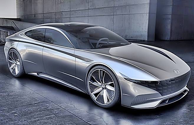 2018년 공개된 쏘나타 콘셉트카 르필루즈 [사진출처=현대차]