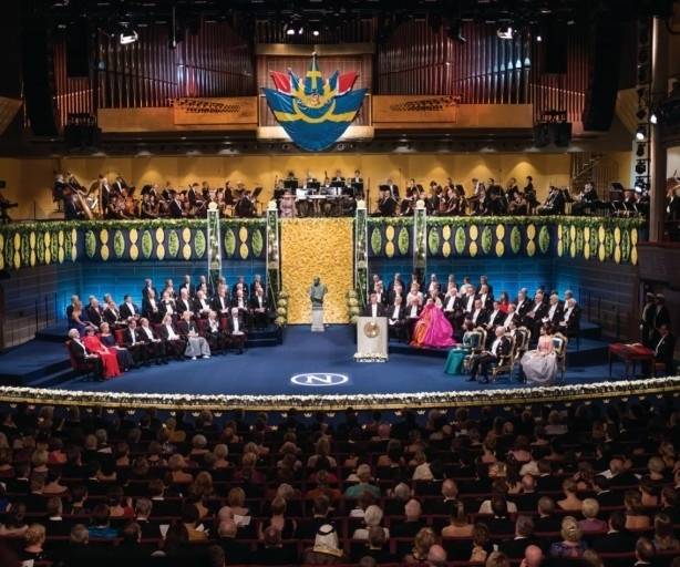 노벨상 시상식.[노벨위원회 홈페이지]