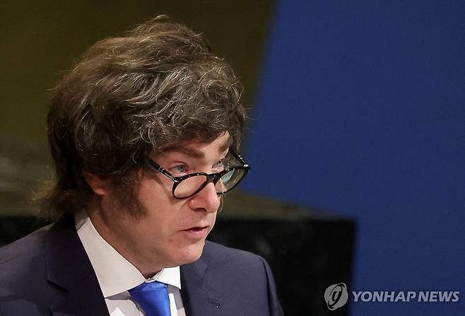 하비에르 밀레이 아르헨티나 대통령 [로이터 연합뉴스 자료사진. 재판매 및 DB 금지]