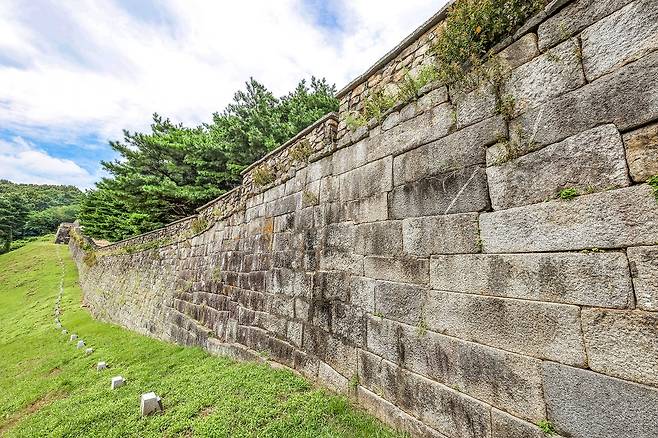 상당산성 남문 성벽[사진/임헌정 기자]