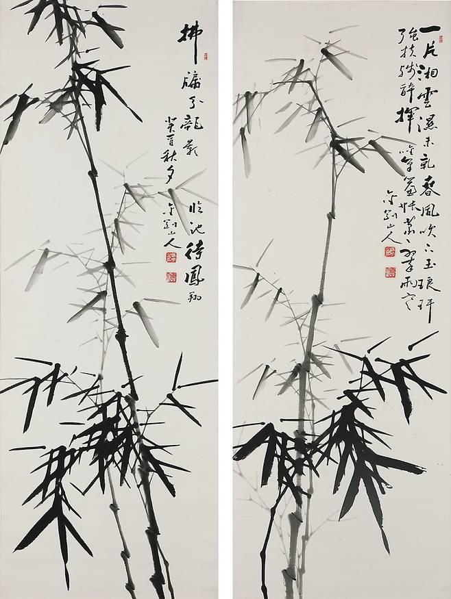 김진우 묵죽.<대구간송미술관 제공,  ⓒ간송미술문화재단>