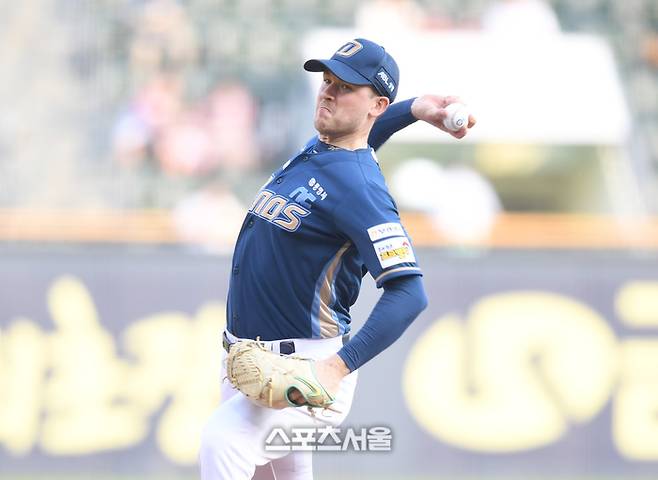 NC 선발투수 라일리가 서울 잠실구장에서 열린 2025 KBO리그 LG와 경기에서 역투하고 있다. 잠실 | 최승섭기자 thunder@sportsseoul.com