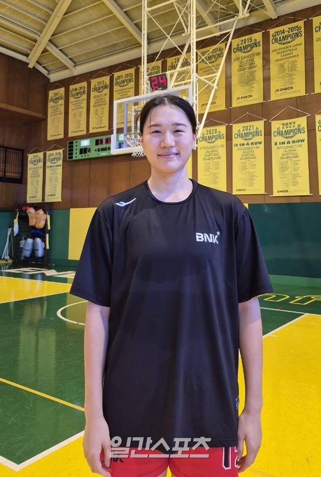 일본 전지훈련을 진행 중인 BNK 센터 박성진. BNK 제공