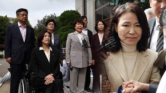 이진숙 전 위원장 석방요구하는 국민의힘 의원들