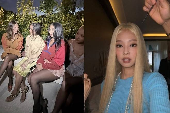 왼쪽부터 헤일리 비버, 조 크라비츠, 찰리 XCX, 로제, 제니 /사진=찰리 xcx 소셜미디어, 제니 소셜미디어