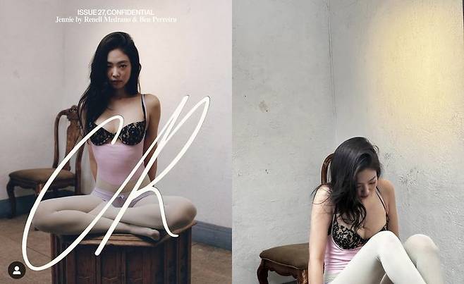 [서울=뉴시스] 제니. (사진=CR Fashion Book 제공, 제니 인스타그램 캡처) 2025.10.04. photo@newsis.com *재판매 및 DB 금지