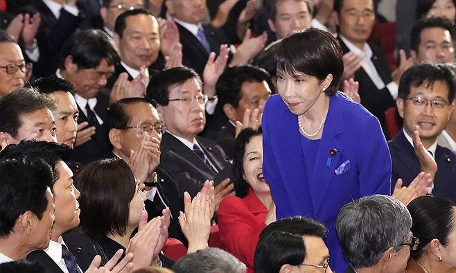 다카이치 사나에 일본 자민당 신임 총재.&nbsp;AP연합뉴스