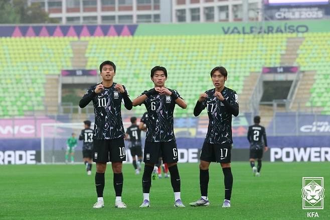 (왼쪽부터) 김태원,손승민,김현민. /사진=대한축구협회 제공