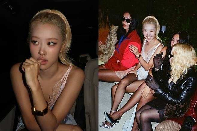 파리 패션위크 현장 속 로제. 사진|마돈나, 로제 SNS