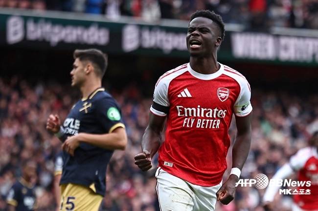 부카요 사카. 사진(잉글랜드 런던)=ⓒAFPBBNews = News1