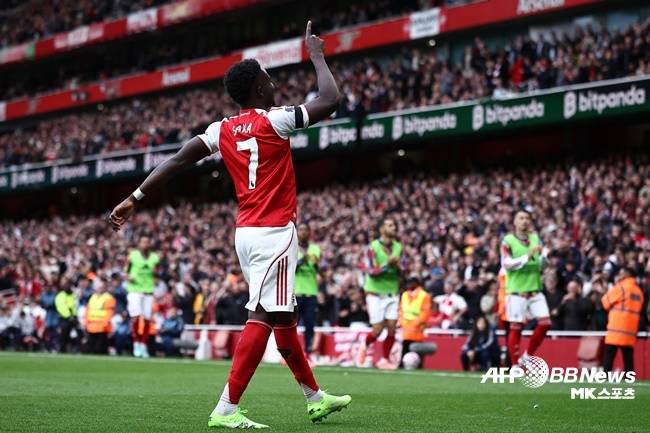 부카요 사카. 사진(잉글랜드 런던)=ⓒAFPBBNews = News1