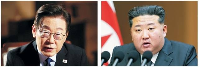 이재명(왼쪽) 대통령과 김정은 북한 국무위원장. 연합뉴스 조선중앙통신