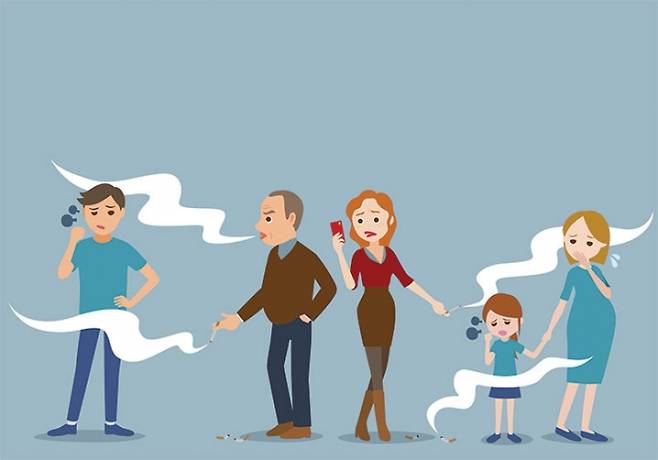 간접흡연으로 전 세계 아동의 건강 수명이 845만 일이 줄어들고 있다는 연구 결과가 나왔다.  미국 간호학회 제공