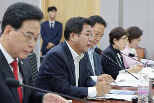 (서울=뉴스1) 신웅수 기자 = 이상휘 국민의힘 의원이 12일 오전 서울 여의도 국회 의원회관에서 열린 'K-스틸법 발의, 그 의미와 향후 과제 토론회'에서 인사말을 하고 있다. 2025.9.12/뉴스1