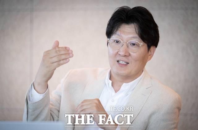 금정섭 한화자산운용 ETF사업본부장은 국내 ETF 시장이 성장하기 위해선 연금 자금이 유입돼야 한다고 강조한다. /박헌우 기자