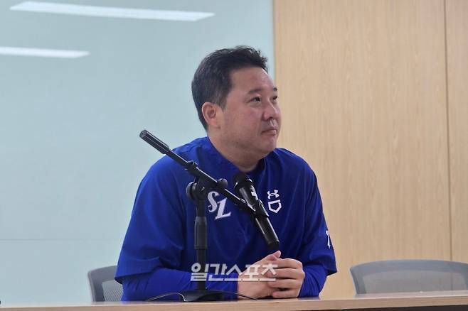 6일 경기 전 만난 박진만 감독. 대구=윤승재 기자