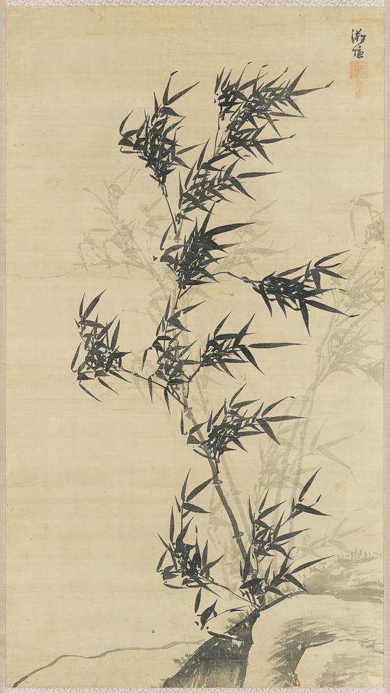 이정,풍죽 (風竹),바람에 맞선 대나무. ⓒ 간송미술문화재단 [사진 대구간송미술관]