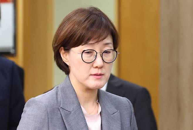 ▲수석보좌관회의 참석하는 김현지 제1부속실장 [연합뉴스]
