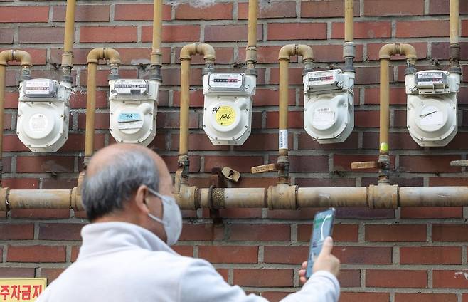 서울 한 주택가에 도시가스 계량기가 설치돼 있다. 사진=임대철 기자