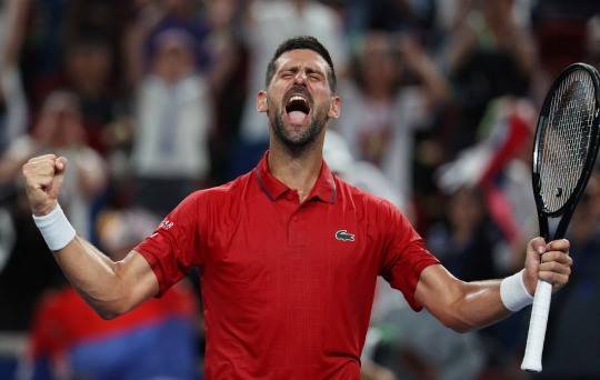 16강 진출 후 기뻐하는 조코비치. 사진[로이터=연합뉴스]