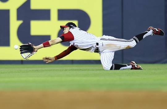 박해민 ‘호수비’. 사진(연합뉴스)