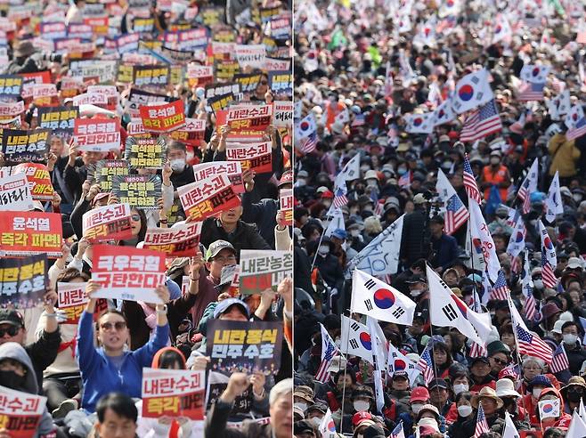 서울 곳곳에서 열렸던 윤석열 전 대통령 탄핵 찬성·반대 집회. 사진은 기사와 직접적 관련 없는 참고용 이미지. [연합]