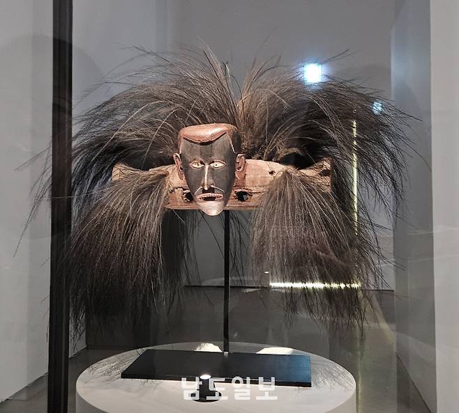 카누의 뱃머리 조각 '도가이'. /정유진 기자 jin1@namdonews.com