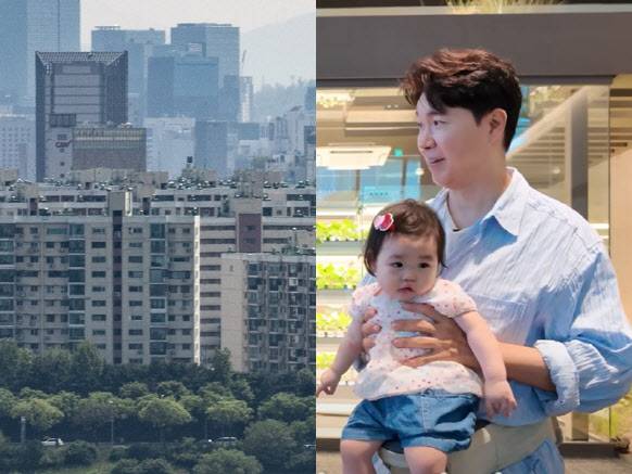 서울 강남구 압구정 현대아파트 전경과 방송인 박수홍.(사진=뉴스1, 박수홍 유튜브 캡처)