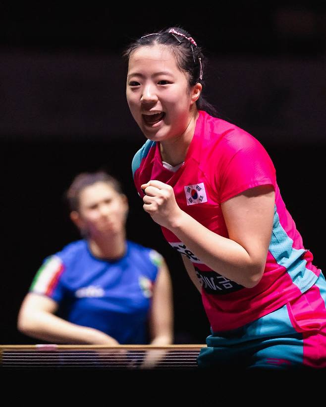 신유빈(대한항공). 사진=WTT