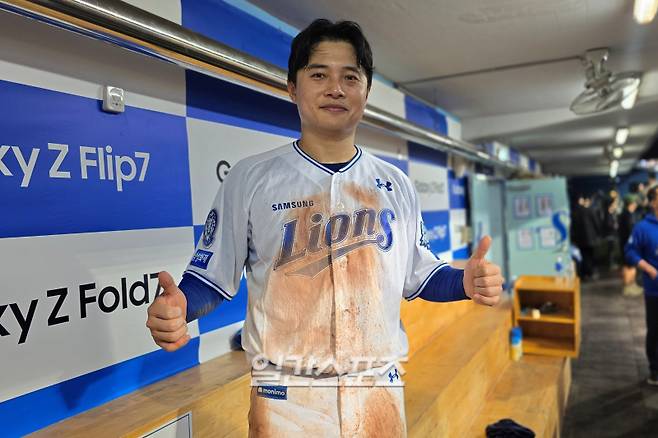 7일 경기 후 만난 삼성 김헌곤. 대구=윤승재 기자