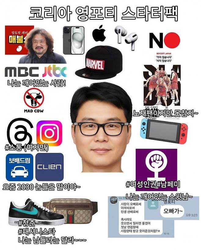 '영포티'를 표현한 인공지능(AI) 그림